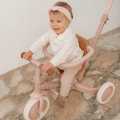 Little Dutch Triciclo con barra Rosa Flores · Hot