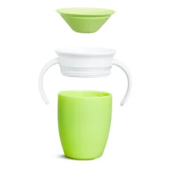 Munchkin Vaso Antiderrame con Asa y Tapa - Miracle 360º Verde · Online