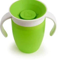 Munchkin Vaso Antiderrame con Asa Miracle 360º Verde Pastel · Discount