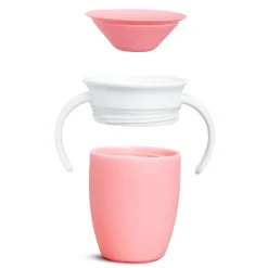 Munchkin Vaso Antiderrame con Asa y Tapa - Miracle 360º Rosa Pastel · Clearance