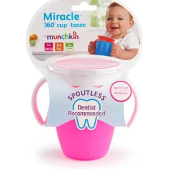 Munchkin Vaso Antiderrame con Asa Miracle 360º Rosa pastel · Best