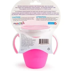 Munchkin Vaso Antiderrame con Asa Miracle 360º Rosa pastel · Best